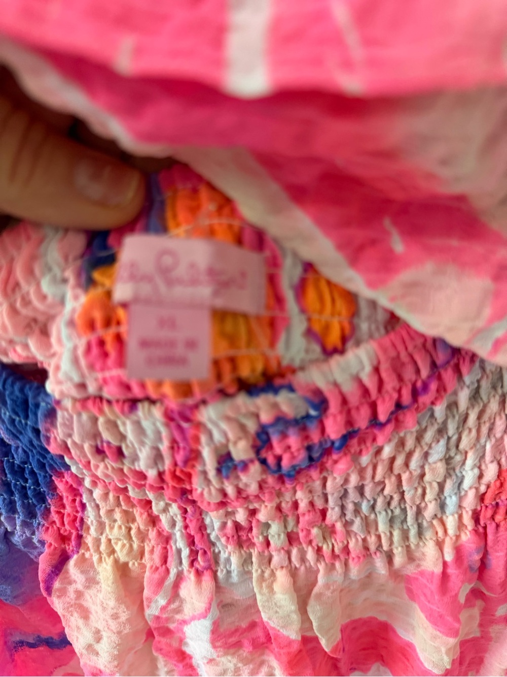 Lilly Pulitzer Pink Multi-Color Off-Shoulder Ruffle Dress - Picture 3 of 8